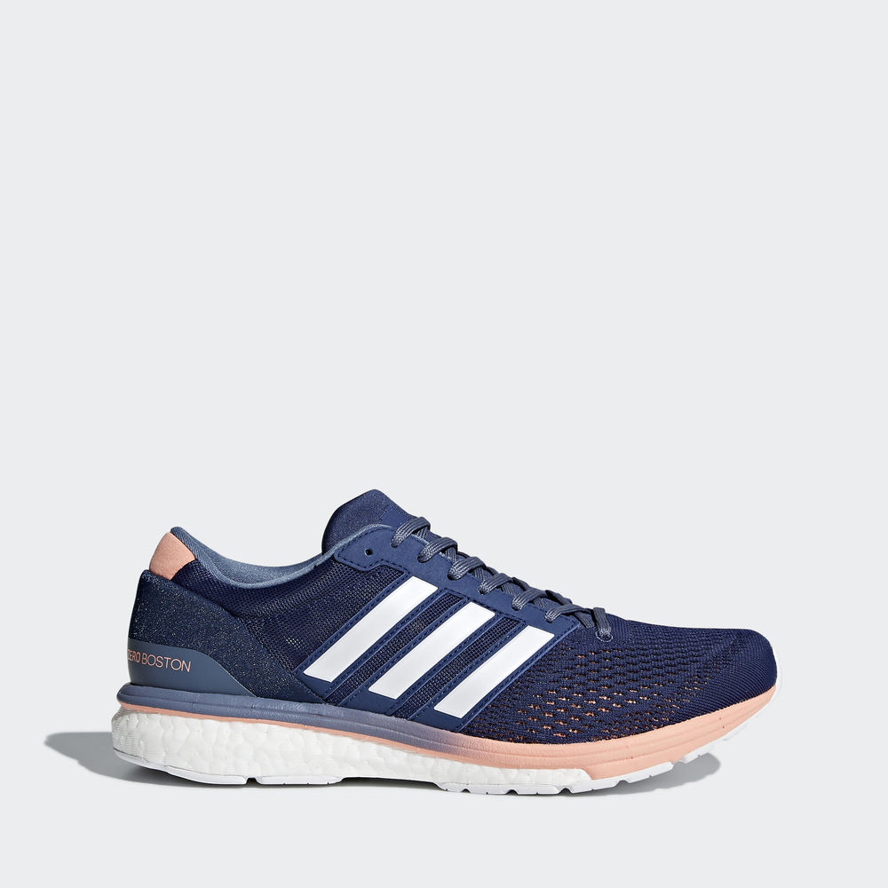 Adidas Adizero Boston 6 - παπουτσια για τρεξιμο γυναικεια - Ασπρα/Γκρι,Μέγεθος: EU 36 – 54 2/3 (987Z